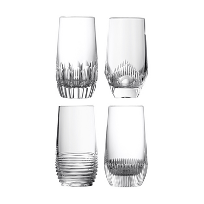 Waterford Crystal Mixology Hiball Mixed Set of 4