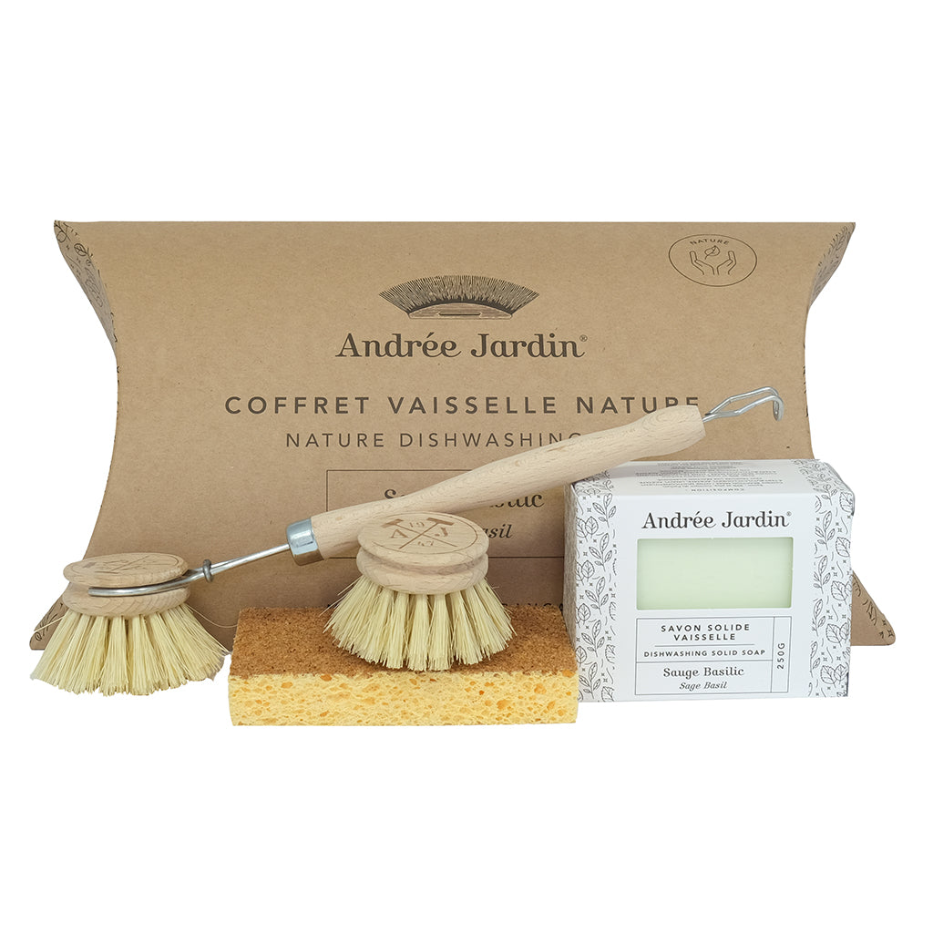 Andree Jardin Natural Dishwashing Set - Sage/Basil-Goviers