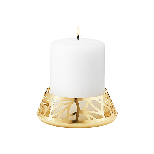 Georg Jensen Pillar Candleholder 2023 Gold Plated-Christmas-Goviers