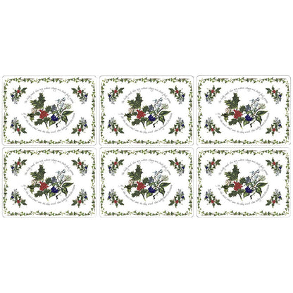 Pimpernel The Holly & The Ivy, 6 Placemats with 6 Coasters-Goviers