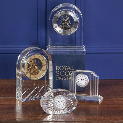 Royal Scot Crystal Mantle Clock Large | 1 ONLY-Crystal-Goviers