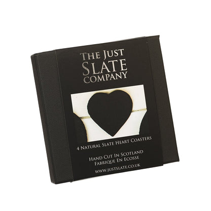 Selbrae House 4 Heart Slate Coasters-Valentine-Goviers